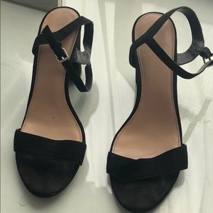Abound Black Suede Heel Sandals
